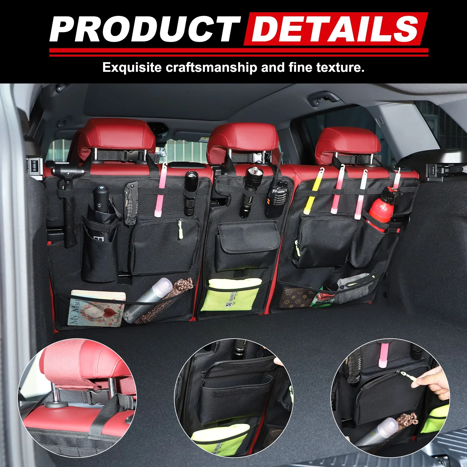 

Многоцелевая сумка для хранения на заднем сиденье автомобиля из ткани Оксфорд, сумка для хранения для BMW X3 G45 2025-2026, сумка для хранения на боковое окно