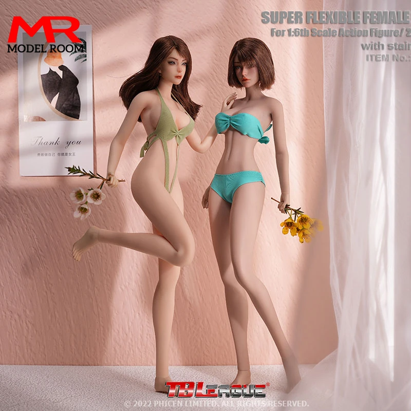 

TBLeague PLLB2022-S50 S51 1/6 Female Tall Anime Seamless Body 12'' Narrow Shoulder Long Leg Large Bust Action Figure Body Doll