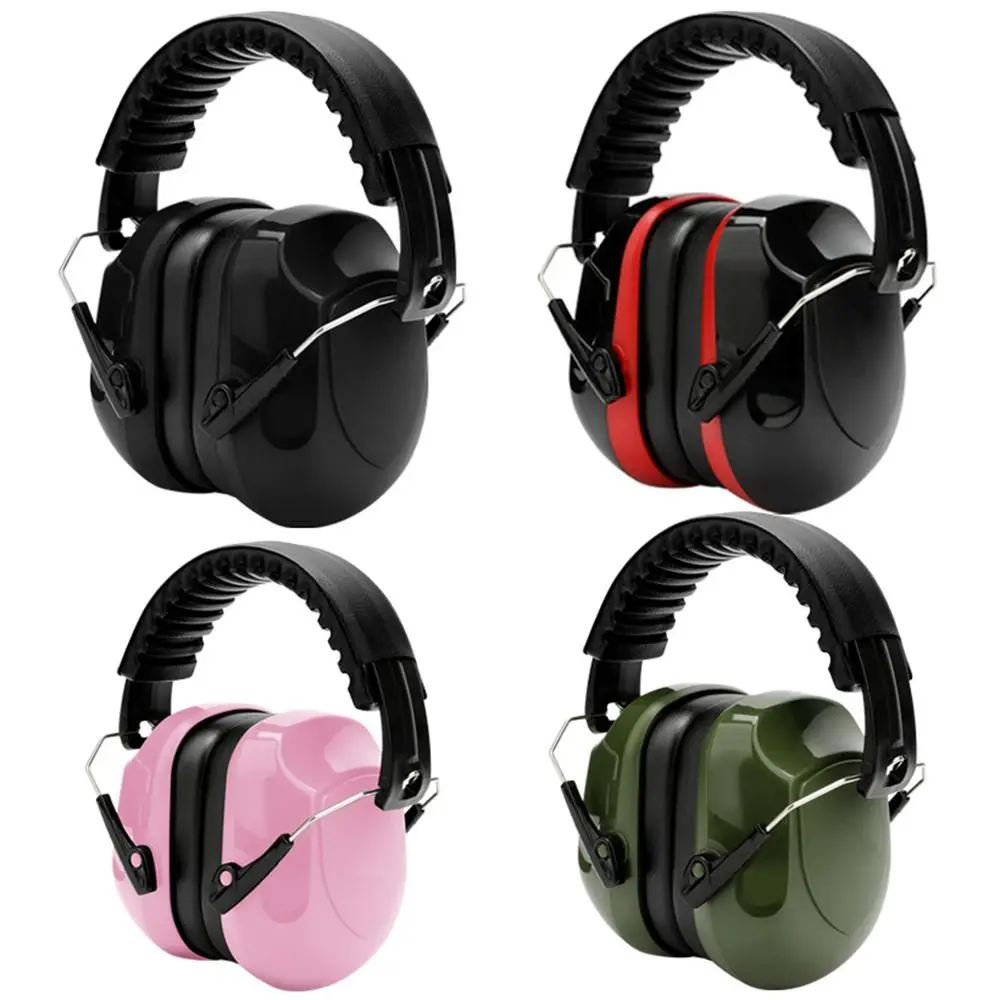 SNR-34dB Adjustable Head Earmuffs Noise Reduction Foldable Anti-Noise Earmuffs Safety Soundproof Ear Defenders