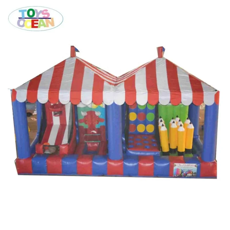 Custom Commercial Outdoor 4-in-1 Carnival Game Inflatable New PVC with Basketball Hoop Blower & Repair Accessories Sea Shipping