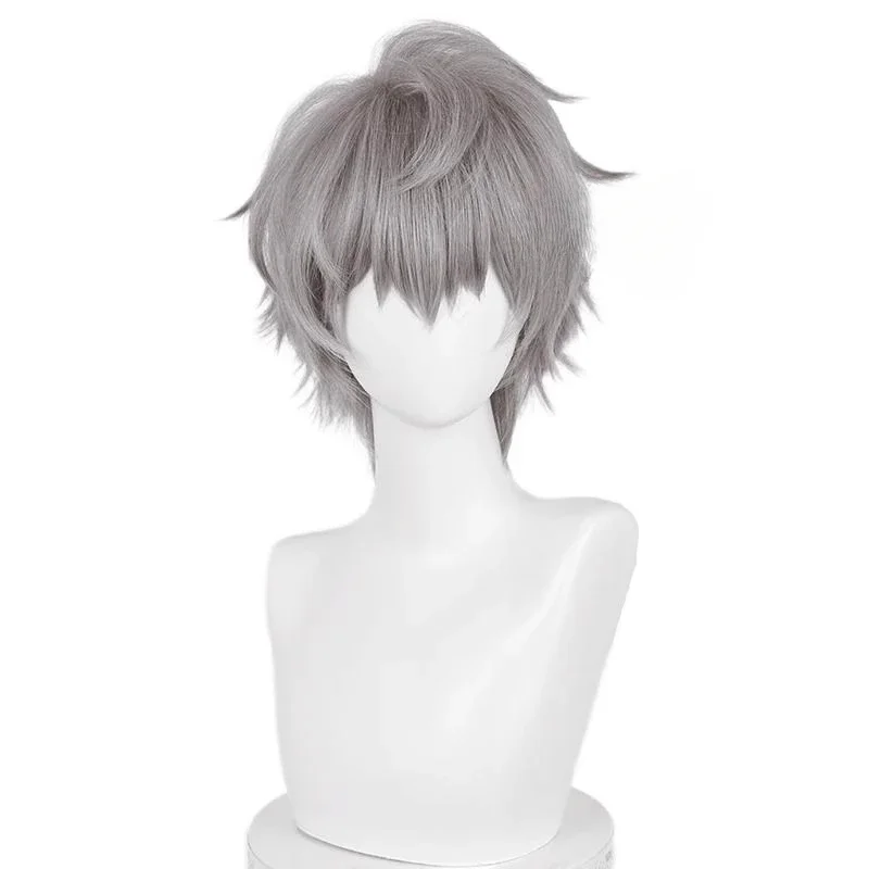 Jusqu'à Cosplay Anime Alien scène Cosplay accessoire nouvelle perruque argent gris cheveux hommes conmic-con noël Holloween