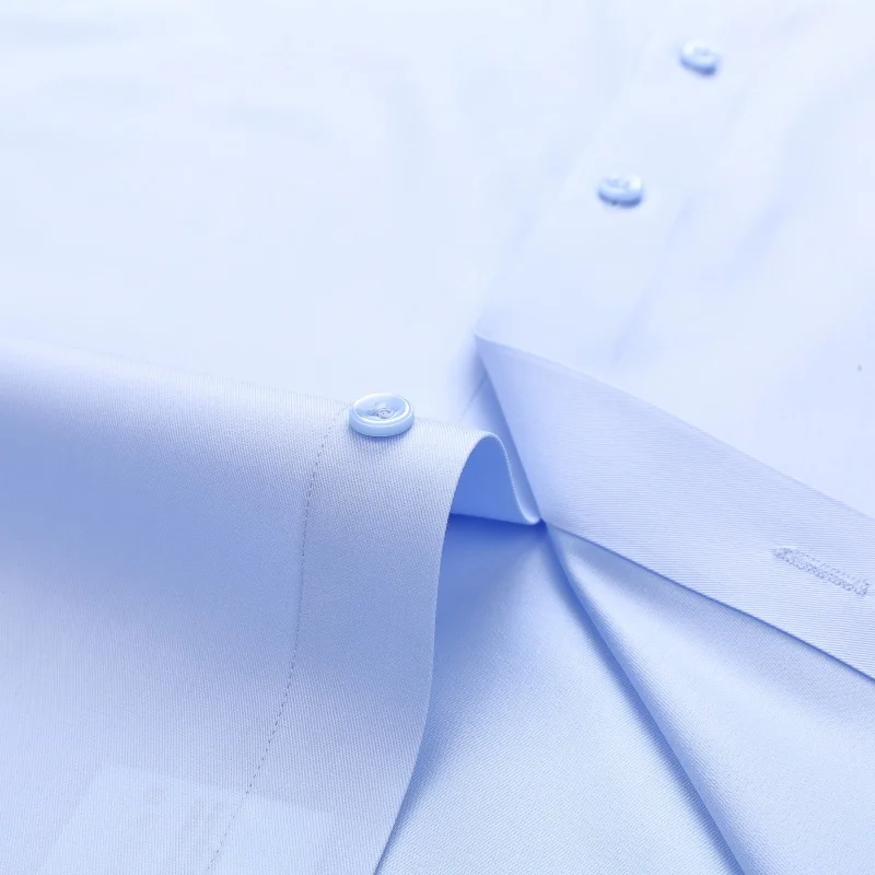 8XL Waterproof Oil and Stain Proof Hydrophobic Material Shirt Men Long Sleeve Slim Fit New Fabric for Three-proof Shirt