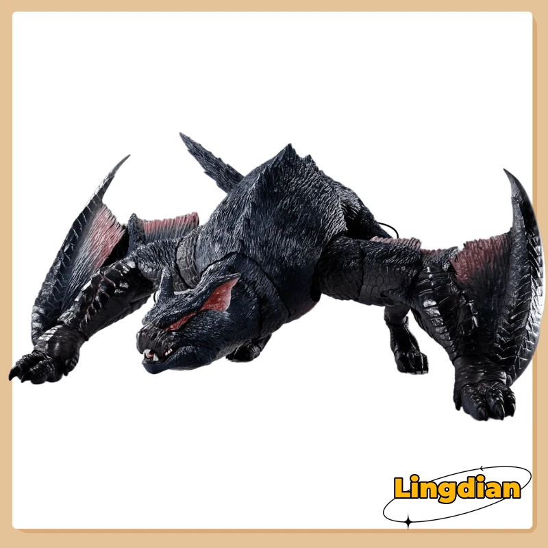 In Stock Bandai Genuine SHM Monster Hunter Mizutsune Nargacuga Ray Wolf Action Figures Anime Model Collect Boy Toys Game Figure