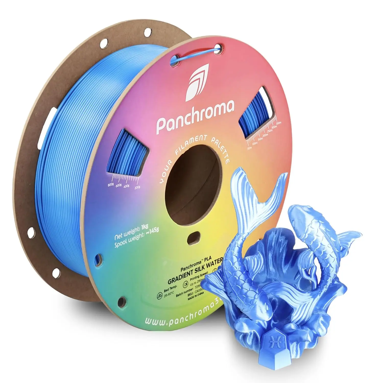 Polymaker Panchroma ™   Градиентная шелковая PLA-нить 1.75мм 1кг, глянцевая, с эффектом изменения цвета, для 3D-принтеров, совместимая с AMS