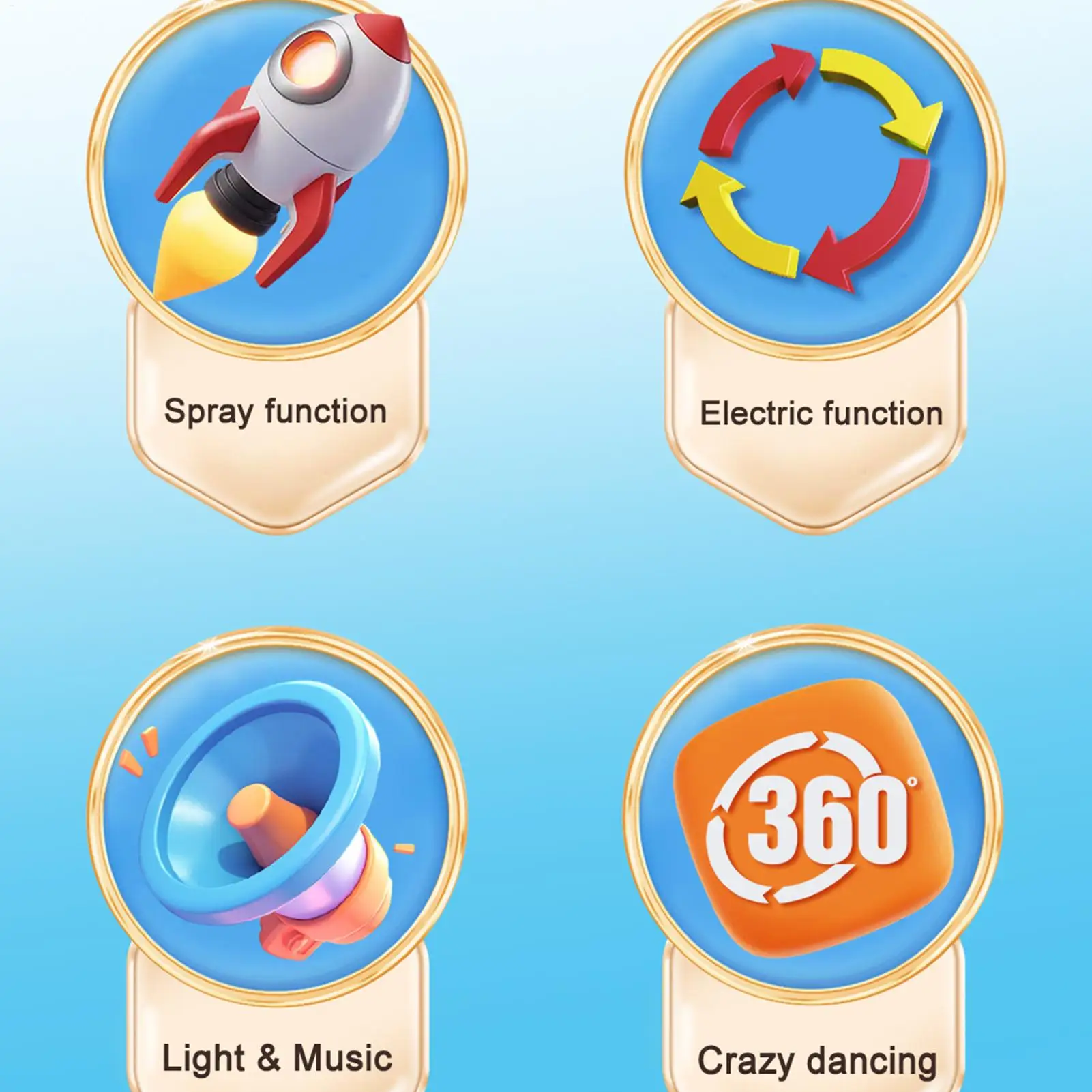 Balançando cabeça de foguete balançando brinquedo de dança interativo pré-escolar aprendizagem educacional ao longo brinquedo animal com luzes música crianças presente