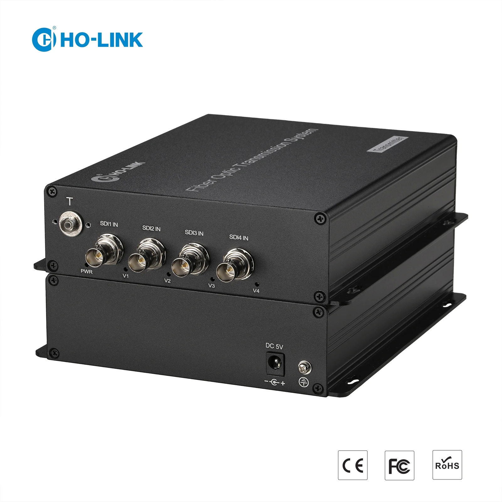 

Broadcast Grade 4 Channel SDI Over Fiber Optic Extenders, Video Audio to Fiber Media Converter