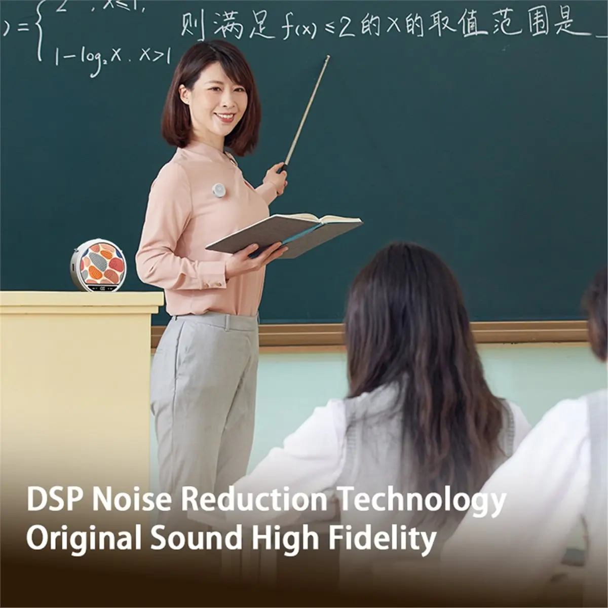 Wireless Voice Amplifier with BT 5.4 Portable Lavalier Microphone DSP Noise Reduction for Teaching, Meeting, Speeches