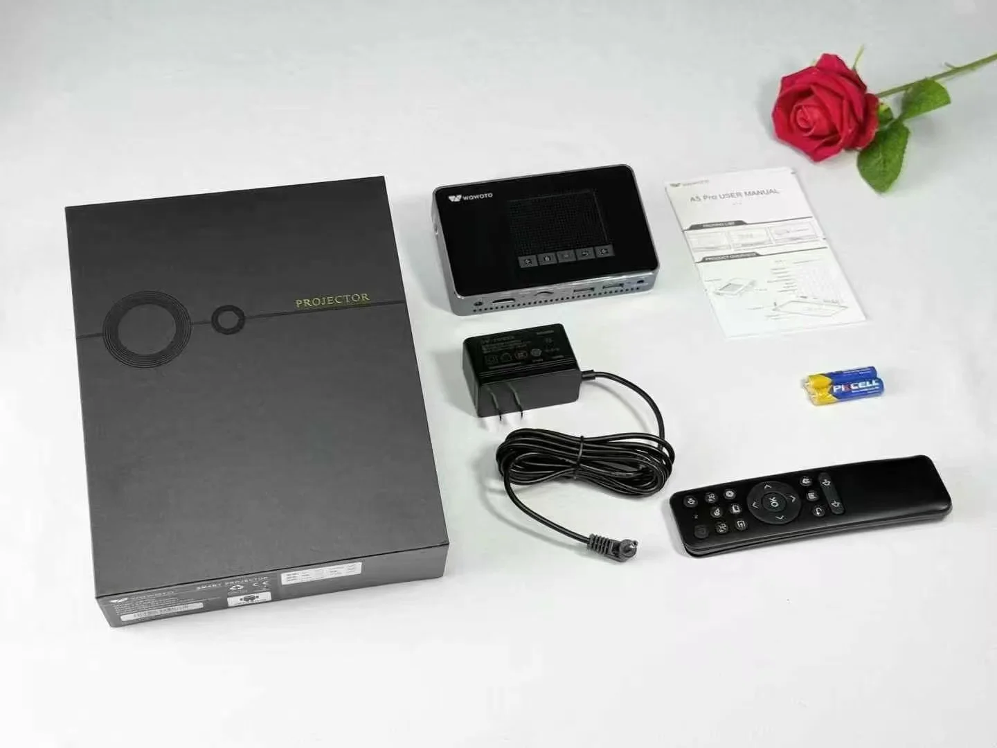 WOWOTO 1080P 1200 Lumens Portable Android Smart Projector With WiFi Touchpad Dual-Band LED Built-in Speakers