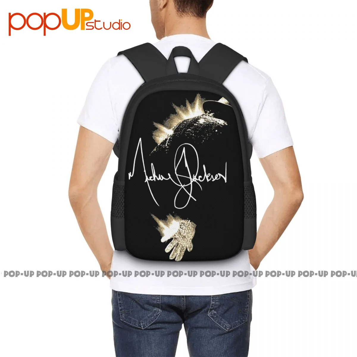 Michael Jackson Concert Tour Signature Backpack Large Capacity Travel Softback Sports Style Outdoor Running