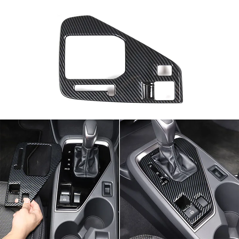 For Subaru Crosstrek Impreza 2023 2024 2025  ABS Carbon Fiber Car Shift Panel Cover Interior Sticker Car Decoration Accessories