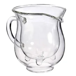 Creative Cow Double Layer Glass Creamer Cup 250ml Lovely Milk Jug Juice Tea Coffee  Clear  Mug  Frother Pitcher