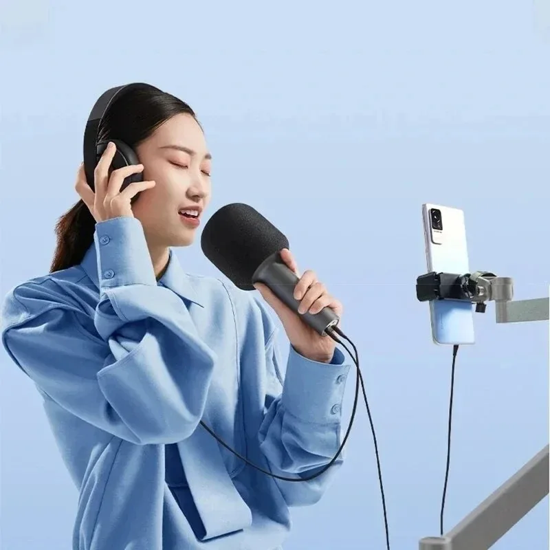 ميكروفون Xiaomi Mijia K Song بلوتوث 5.1 DSP إلغاء الضوضاء تأثير صوت ستيريو مزدوج Duet Home KTV مع 9 أنواع صوت