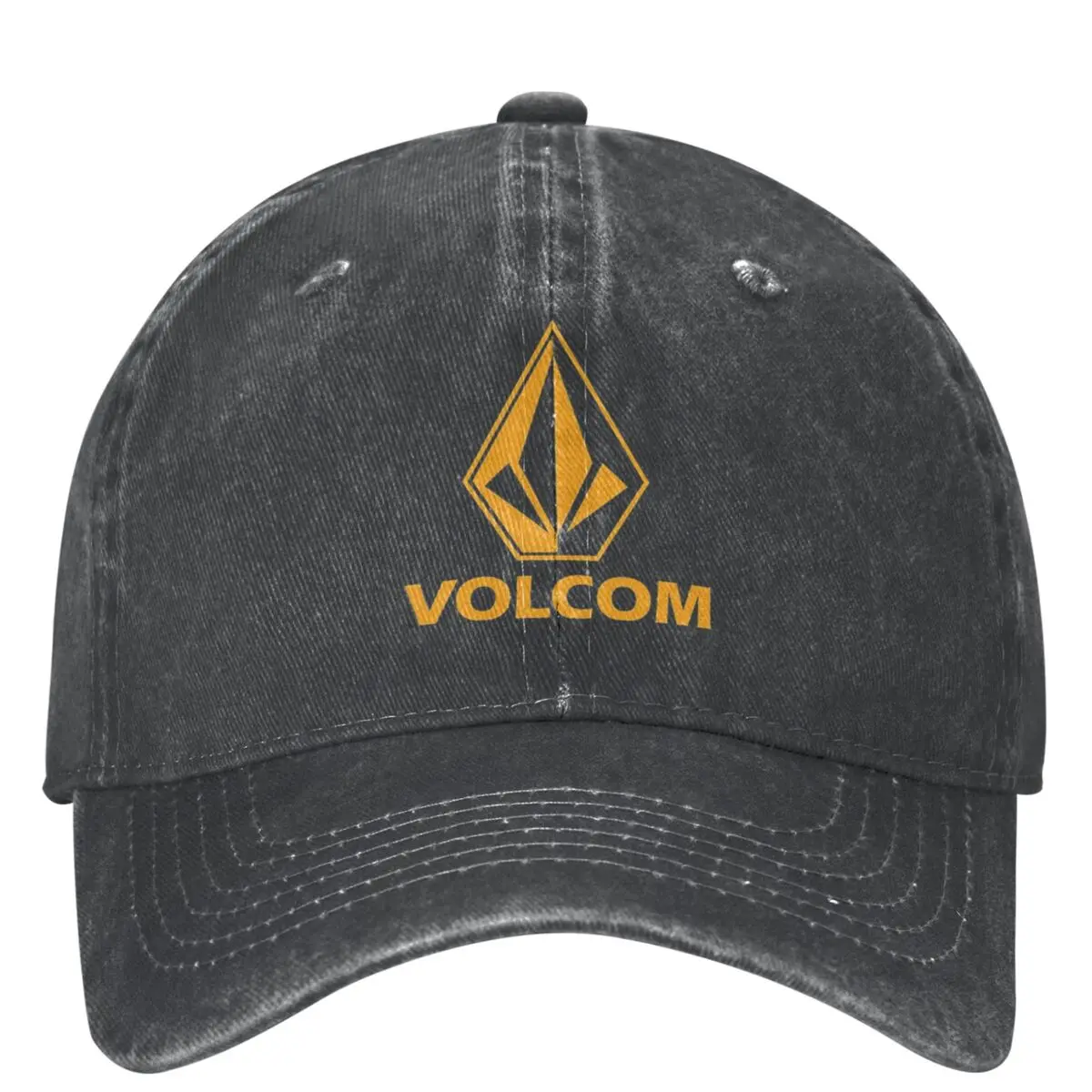 Yellow Growth Sports Volcoms Washed Baseball Cap Stylish Trucker Hat Summer Men Women Outdoor Sun Sunscreen Baseball Caps