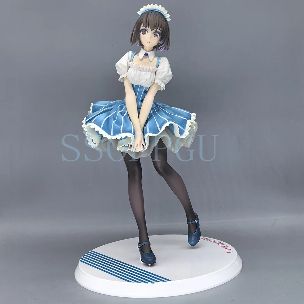 Saekano: как Raise a Boring Girlfriend Fine Megumi Katou Maid Anime Girl ПВХ Фигурка Игрушка Статуя Коллекция Модель Куклы