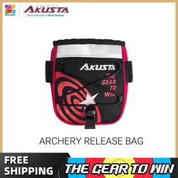 Akusta-Bolsa de liberación de Tiro con Arco recurvo, accesorio de caza con lengüeta para los dedos