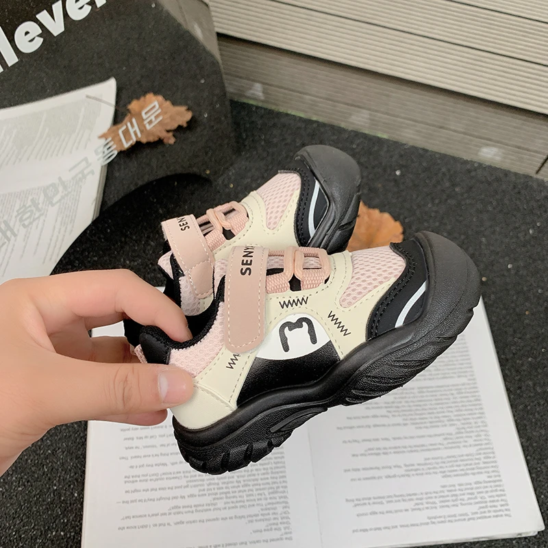 

Спортивная обувь из искусственной кожи для детей, модные детские кроссовки, эргономичные нескользящие кроссовки для мальчиков и девочек, повседневная обувь