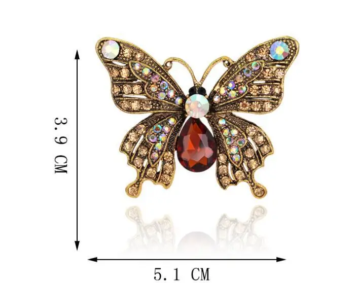 Vintage Crystal  etle Brooches for Women Unisex Insect Pins 2-color Available Casual Party Accessories Gifts