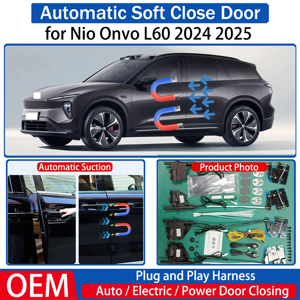

ZJCGO for Nio Onvo L60 2024 2025 Car OEM Automatic Soft Close Door Electric Suction Kit Auto Power Closing System Plug＆play