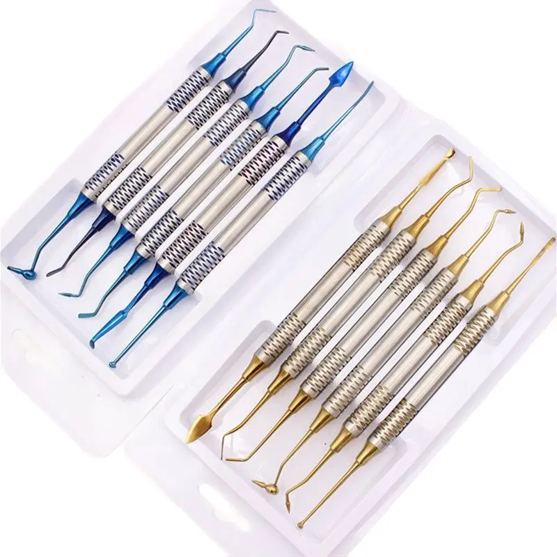 Dental Composite Resin Filling Tools Dental Cement Powder Filling Instrument Dentist Double-Head Restoration Instrument Tools