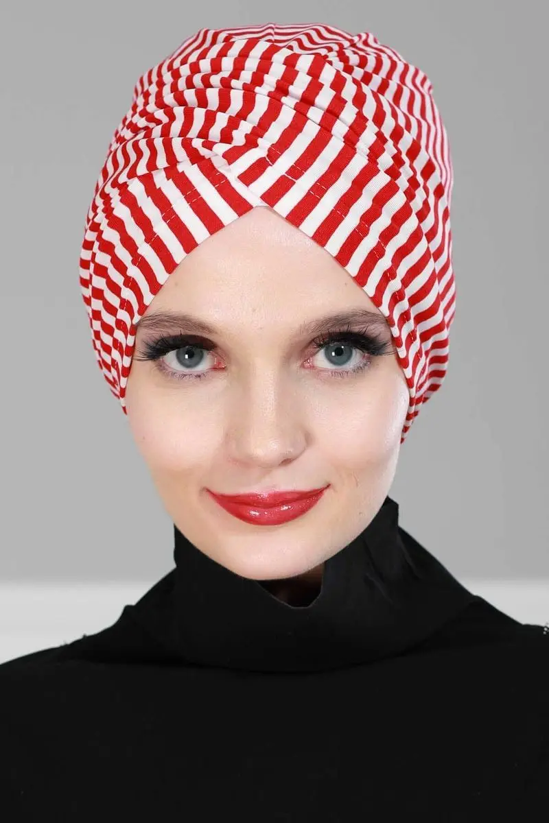 osso hijab listrado vermelho