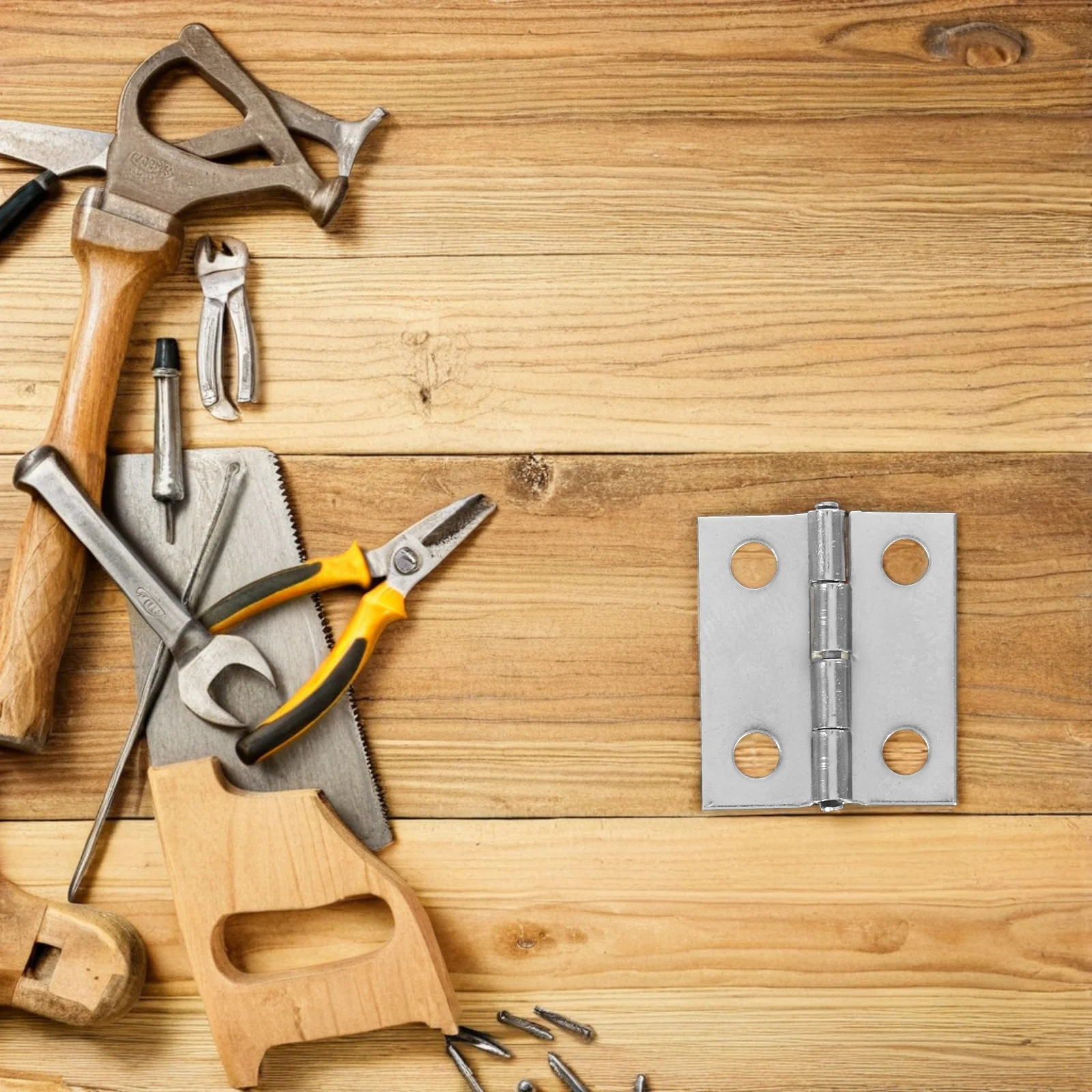 

50Pcs Mini Hinges for Jewelry Box DIY Crafts Retro Miniature Furniture Hardware 19mmx15mm Small Iron Hinges with Screws