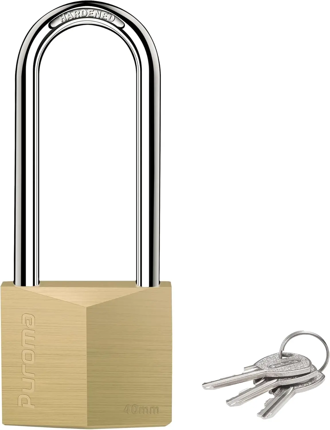 

Waterproof Solid Brass Padlock with Keys, 2.6 Inch for Sheds, Storage, Gym Lockers, Fence & Toolbox