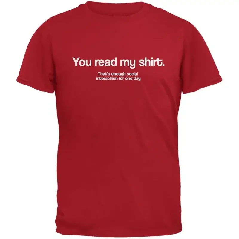 T-shirt rouge pour adultes sur le thème de l'interaction sociale