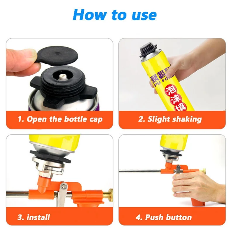 Foam Expansion Joint Filler Foam Spraying Metal Polyurethane Trigger Sprayer Pump Sealant Joint Filler House Decoration