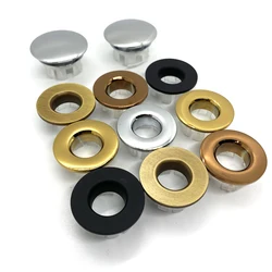 Overflow Ring Decor Cover Washbasin Trim Ring Brass Bathroom Sink Overflow Ring Basin Waste Cover Filter Bathroom Renovation