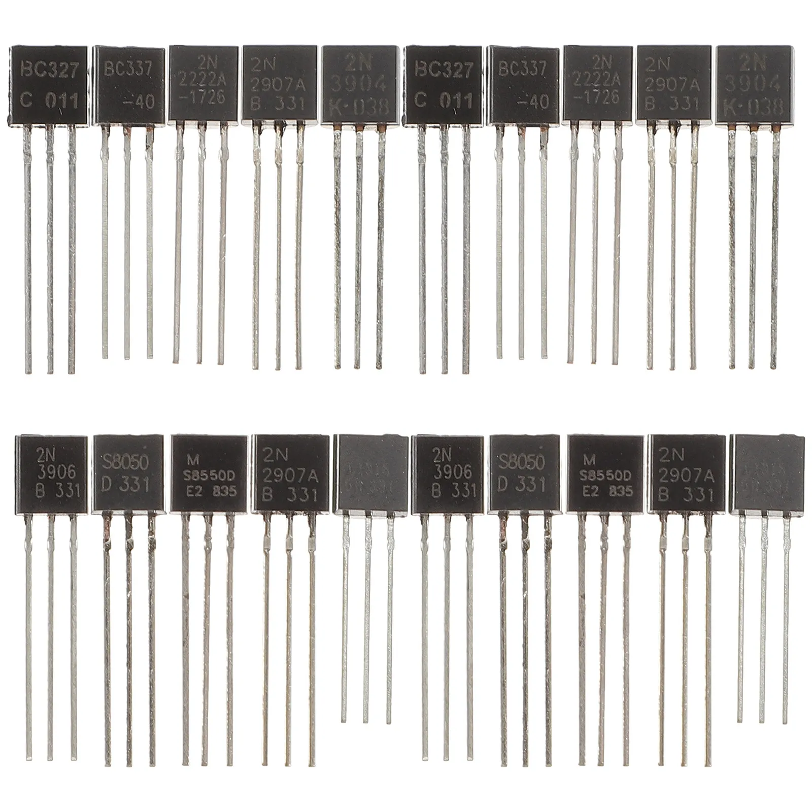 

200Pcs Assorted Transistor Kit Triode Transistors Silicon Germanium Components for Electrical Projects Amplifier Power