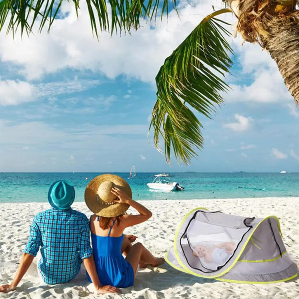 Summer Foldable Tent Breathable Zippers Mosquito Net Mobile Bed Sun Shelters