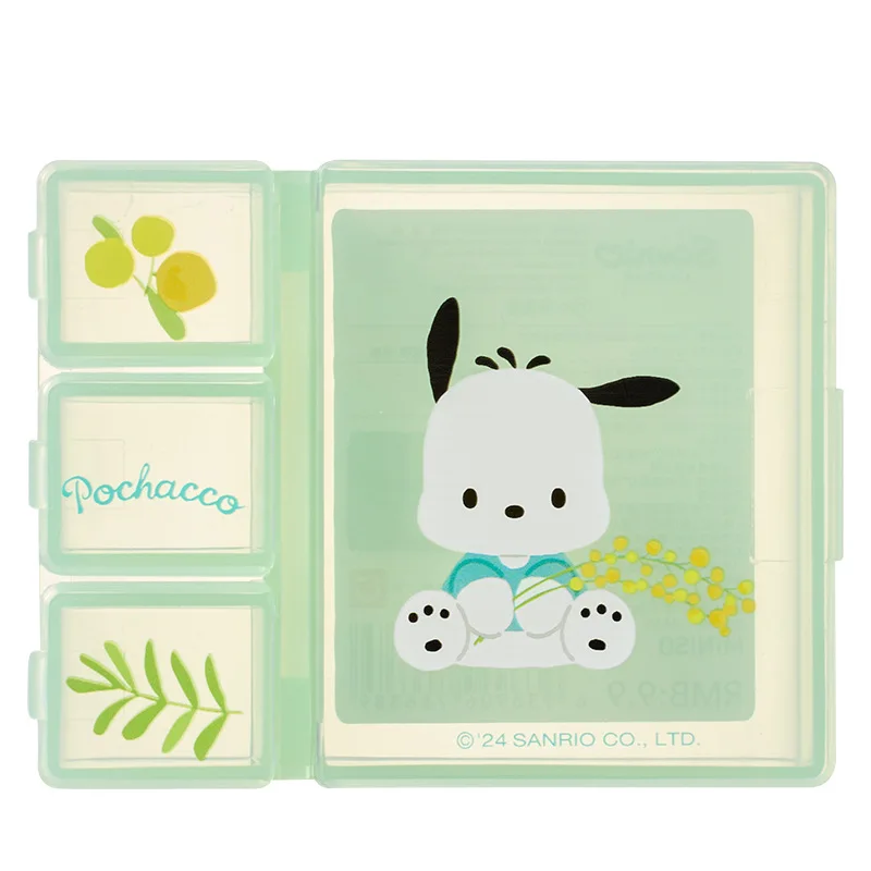 Sanrio characters series 4-compartment storage box small transparent desktop storage with lid sundries hair accessories box