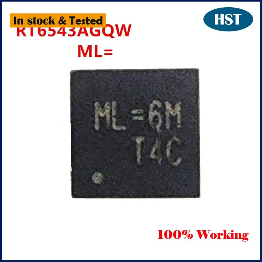 5PCS/LOT New RT6543AGQW RT6543A ML=6B ML=68 ML= 4L ML= IC Chip