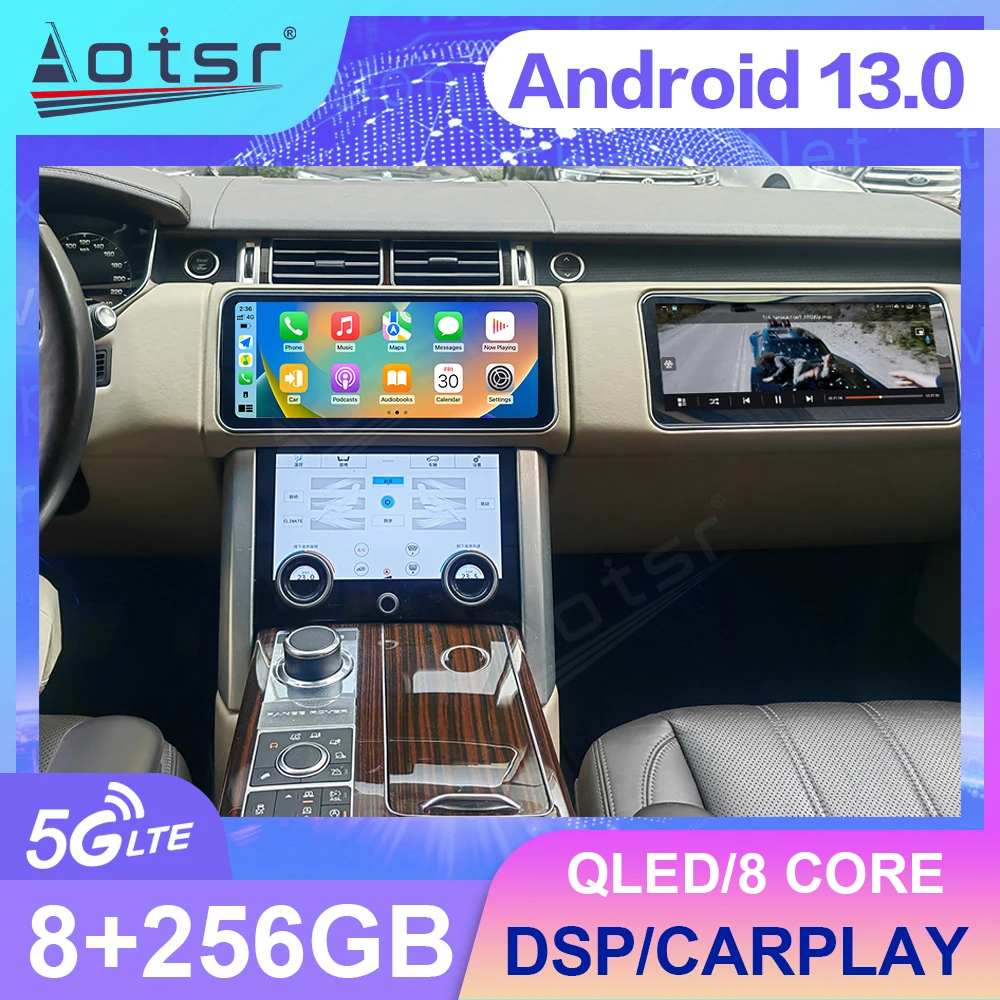13.3 Inch Android 13 auto carplay Car Radio For Range Rover Vogue L405 2013-2016 Stereo GPS  Navigation Vehicle  Stereo Radio