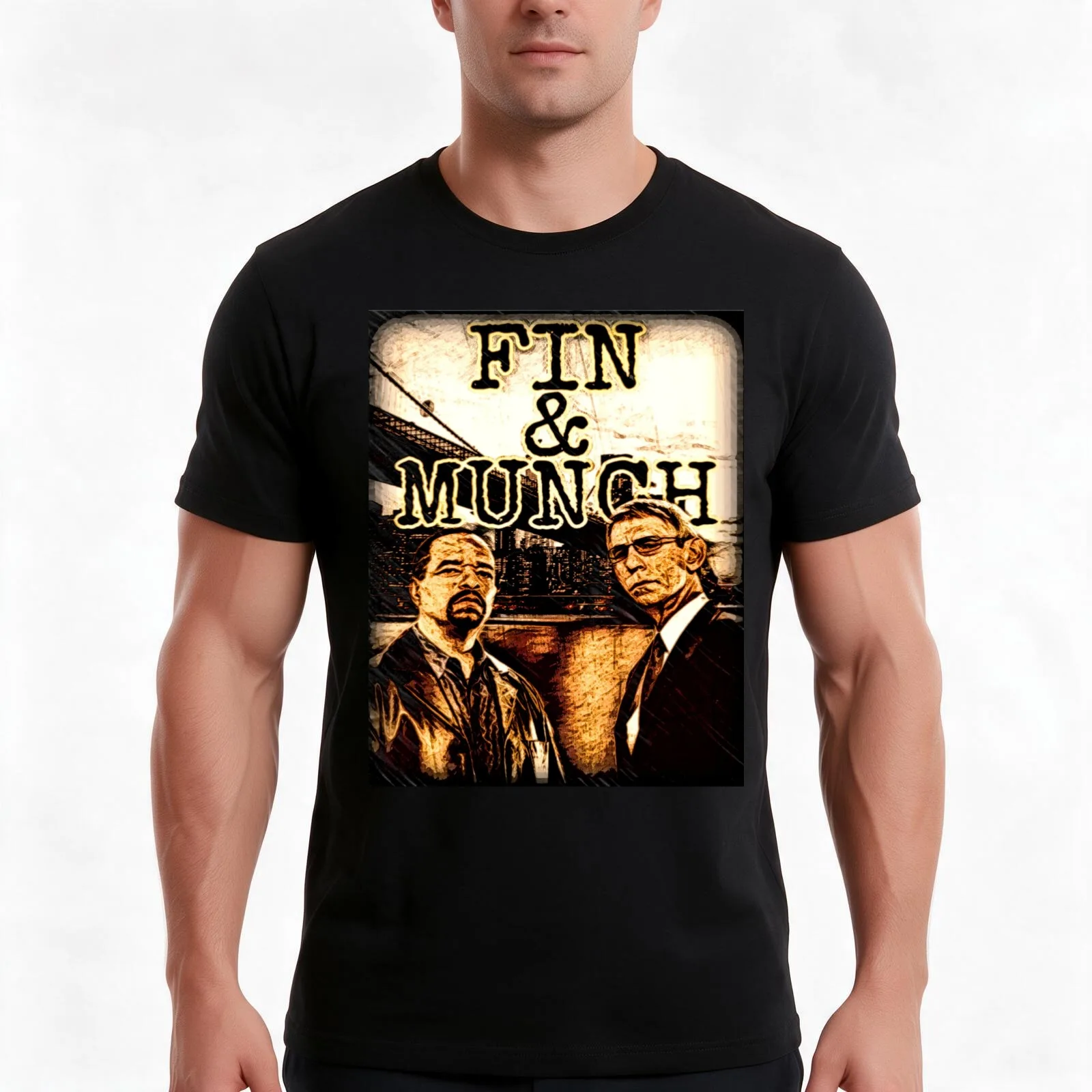 Fin & Munch: Law & Order: SVU T-Shirt, Summer Casual Cotton Tee, Oversized Streetwear Tops, Vintage Graphic Print, 100% Cotton