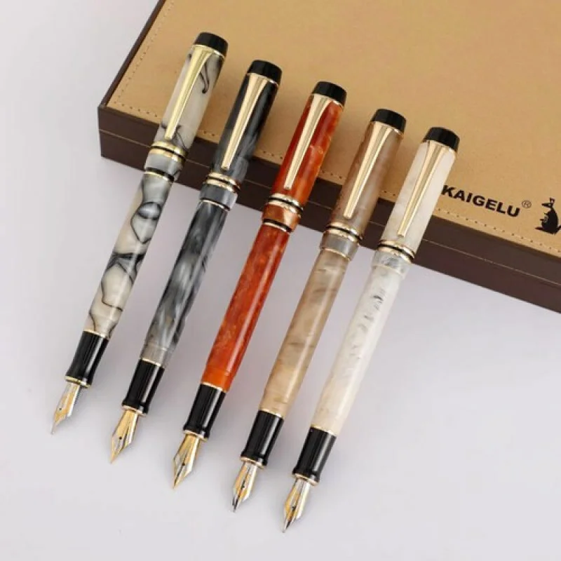 

A+ Kaigelu 316 Celluloid Fountain Pen, Iridium EF/F/M Size Beautiful Gift Ink Pen