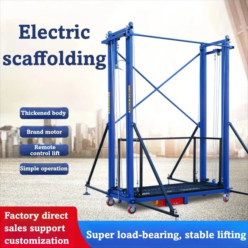 Electric Scaffolding Lift Mobile Lifting Platform Automatic Remote Control Folding Hoist Indoor and Outdoor Decoration