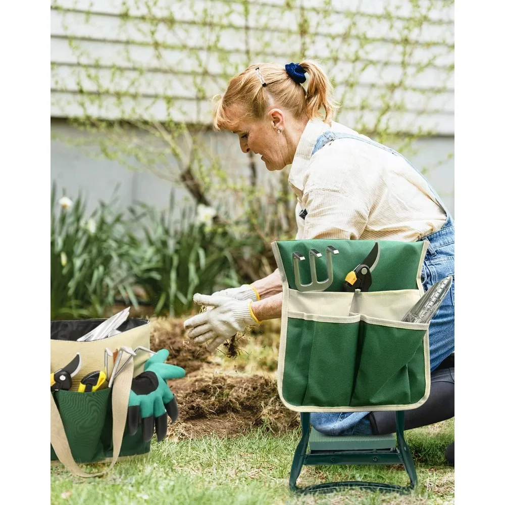 Garden Kneeler and Seat Heavy Duty, Upgraded Widened and Thickened Gardening Stools for Seniors