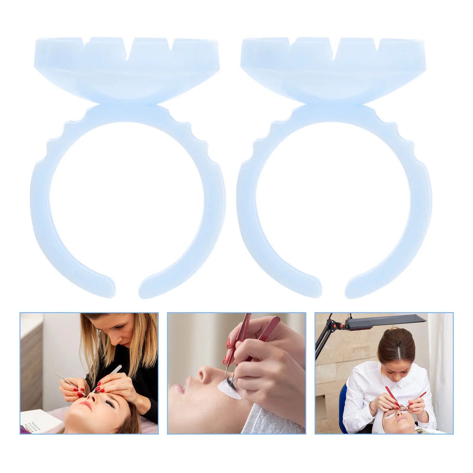 

200 шт. колец для клея для наращивания ресниц, профессиональные держатели для объемного наращивания ресниц с дизайном для клея Blossom