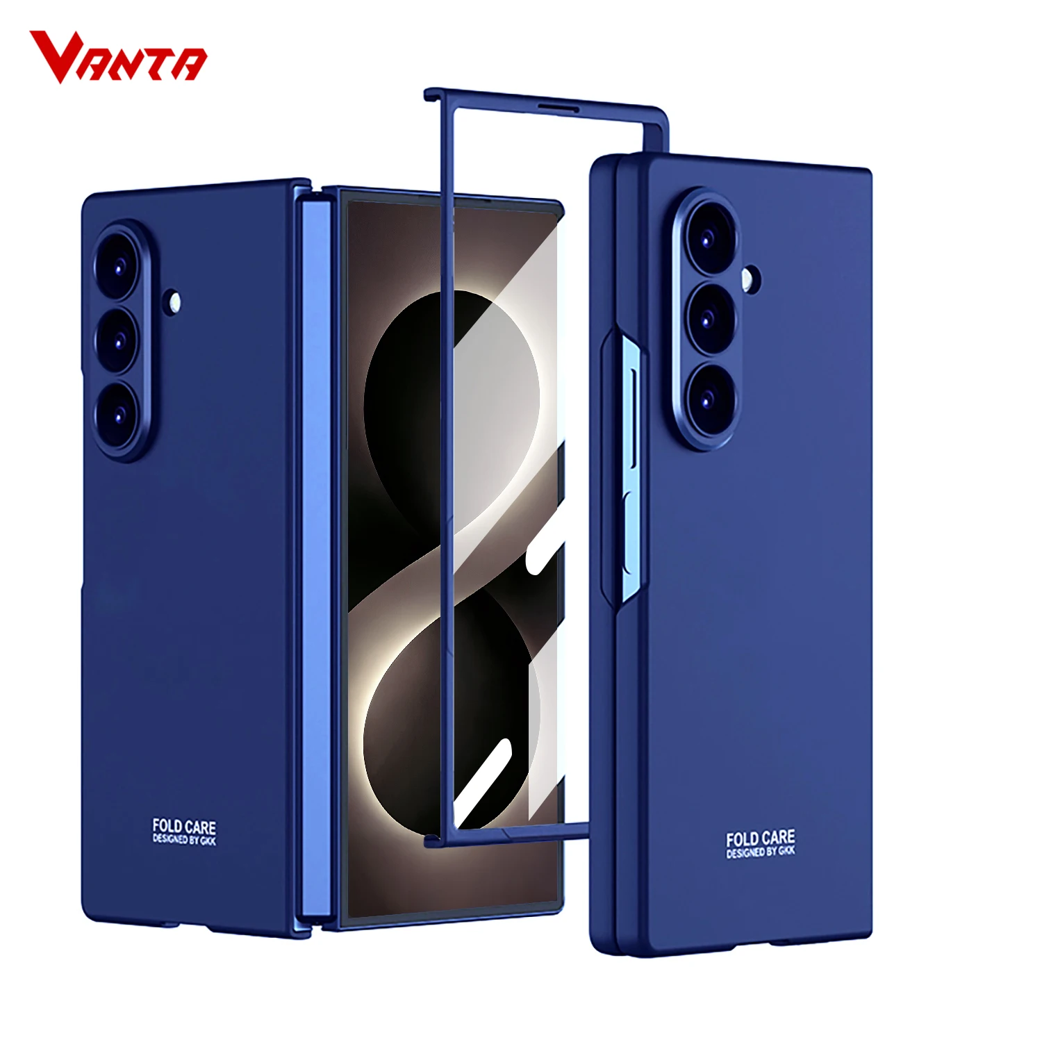 Luxury Slim Full Body Matte Phone Case for Samsung Galaxy Z Fold8 Ultra with Built in Screen Protector Glass Shockproof Cover