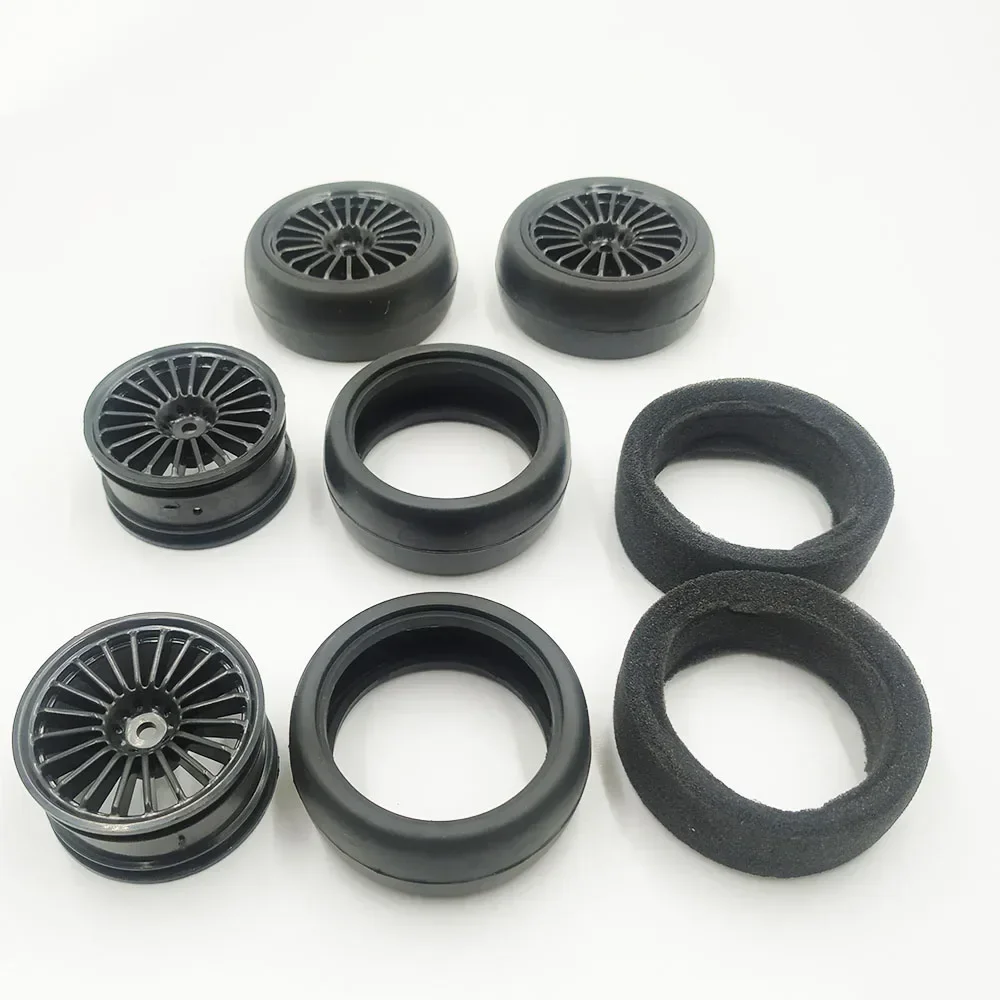 

4Pcs/2pcs 26mm Rubber RC Tyres & Wheel Rims Hex 12 For 1:10th HSP HPI Sprint 2 Drift RS4 On Road 4WD