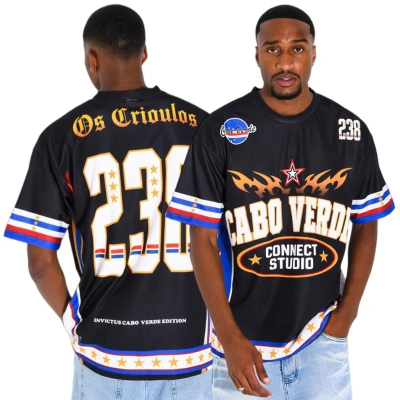 2026 New Cape Verde 238 Commemorative Jersey, Trendy and Versatile Loose Retro T-Shirt, Unisex Sports Casual Short-Sleeve Shirt