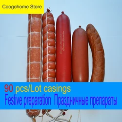 90 Pcs/Lot BBQ Sausage Hot Dog Casing Cooking Tools Festive Meals, Christmas Meals, Travel Food, Treat Meals, Inedible Casings