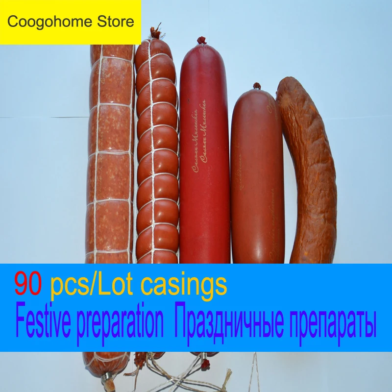 90 Pcs/Lot BBQ Sausage Hot Dog Casing Cooking Tools Festive Meals, Christmas Meals, Travel Food, Treat Meals, Inedible Casings