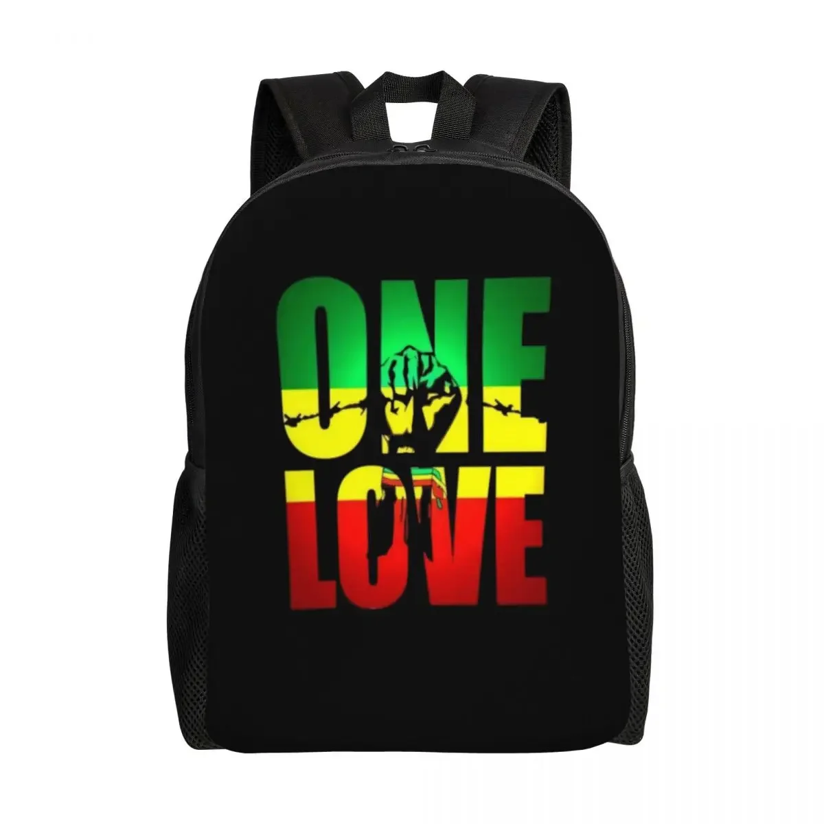 

Custom One Love Jamaica Reggae Backpacks Men Women Fashion Bookbag for School College Bags