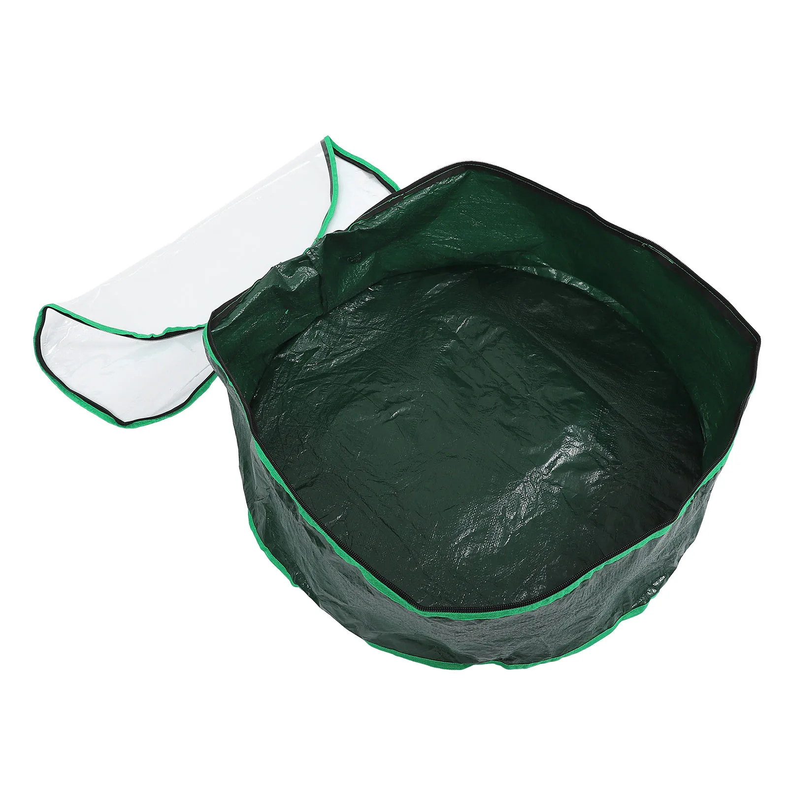 

1Pcs Christmas Wreath Storage Bag Premium Foldable Round Clear Window Storage Holder Garland Organizer Wreath Holder