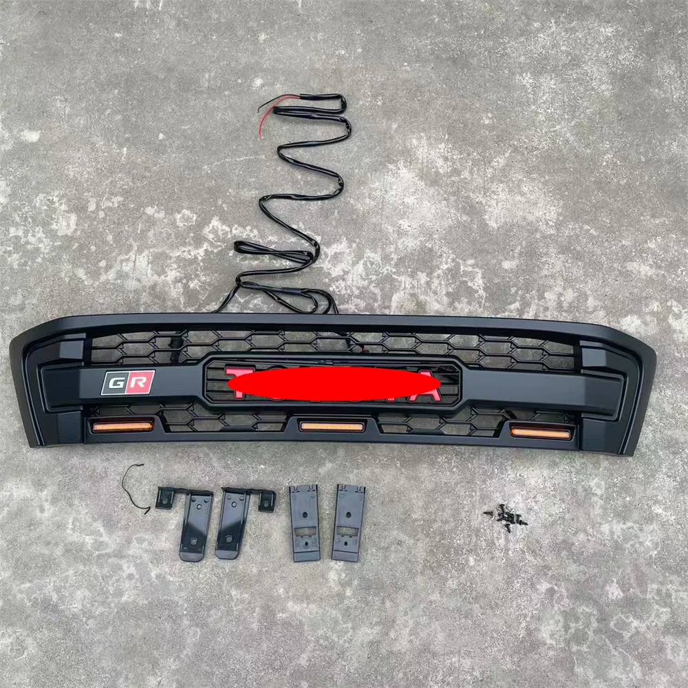 

Modified 4X4 Car New Front Grille for Toyota Hilux Revo 2015 2016 2017 Front Bumper Racing Grills Mesh Racing Grille Cover Grill