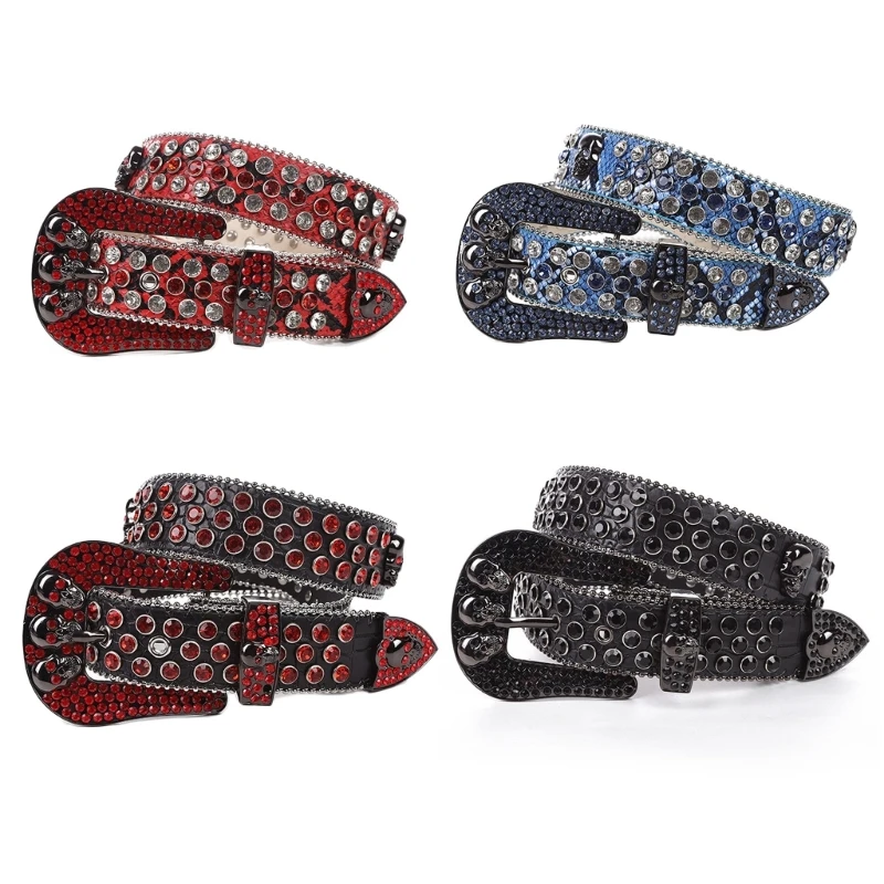 Bling Belt Studded Belt for Jeans Fashion Cowgirl Western Jeans Belt Waistband Belt