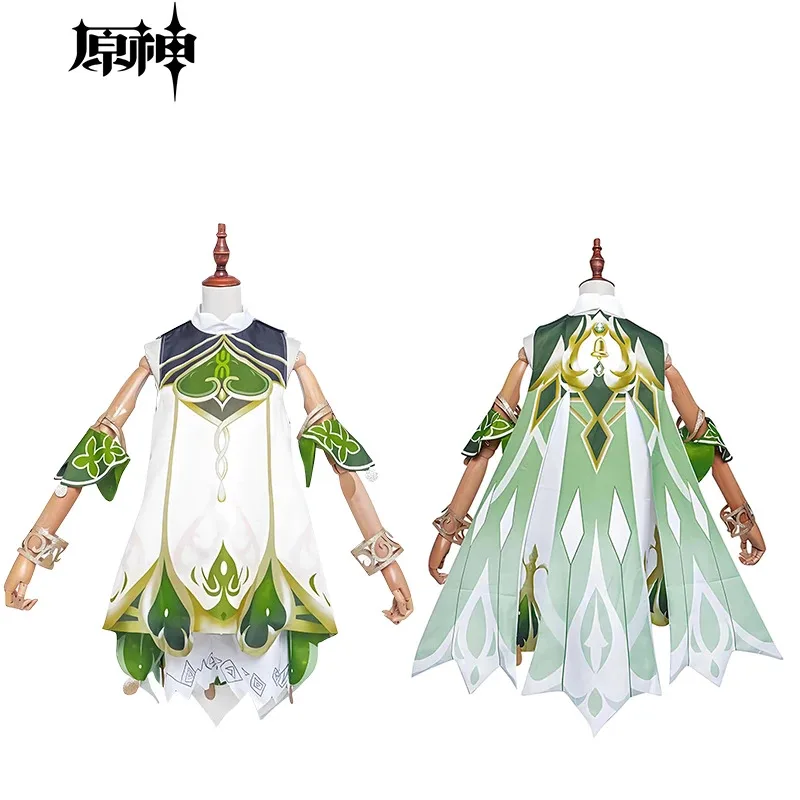 Nahida คอสเพลย์ Lesser Lord การวิเคราะห์ชุดเต็มหูวิกผม Nahida ชุดสําหรับ Comic Con.