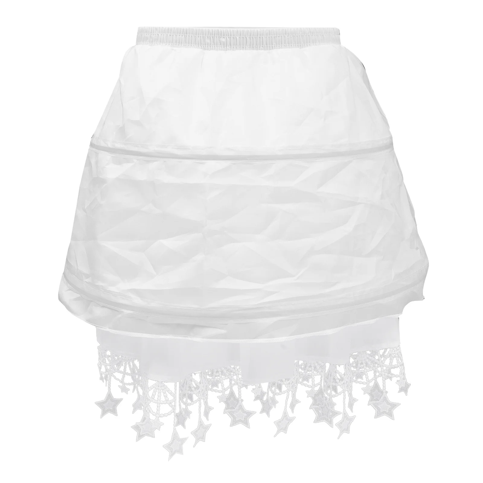 Lolita petticoat vestido ajustável underskirt estrela borla fluff up saia deslumbrante multidão elogio perfeito cosplay noiva vestido de baile